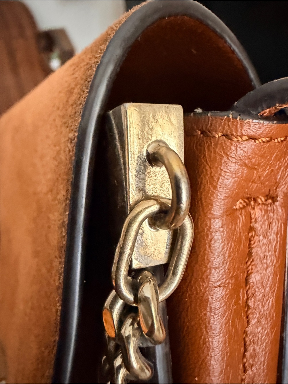Chloé Small Faye Tobacco Brown Suede Leather Crossbody Bag + COA - Picture 3 of 14